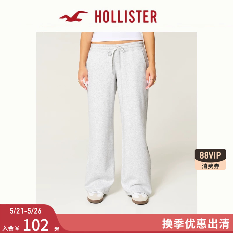 Hollister American Vibe Fleece Sports Sweatpants Long Pants Spring Women's Clothing 347-4139