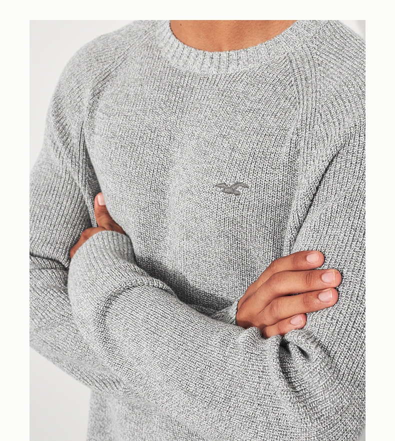 Hollister 2018 mùa thu áo len cổ tròn mới nam 221810-2 đồ nam đẹp