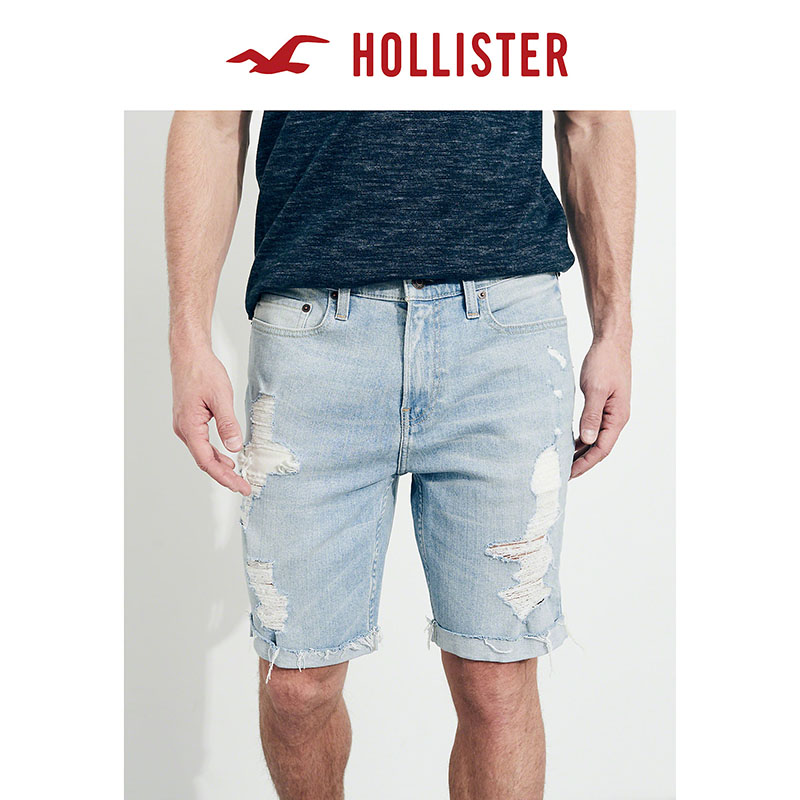 hollister jean shorts mens