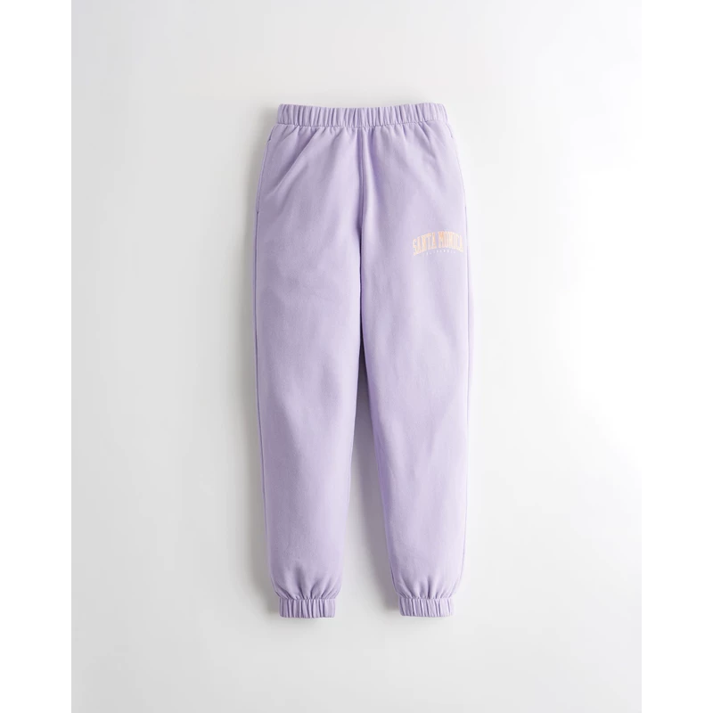 Hollister Autumn plus high waist daddy model jogging casual pants female 309268-1
