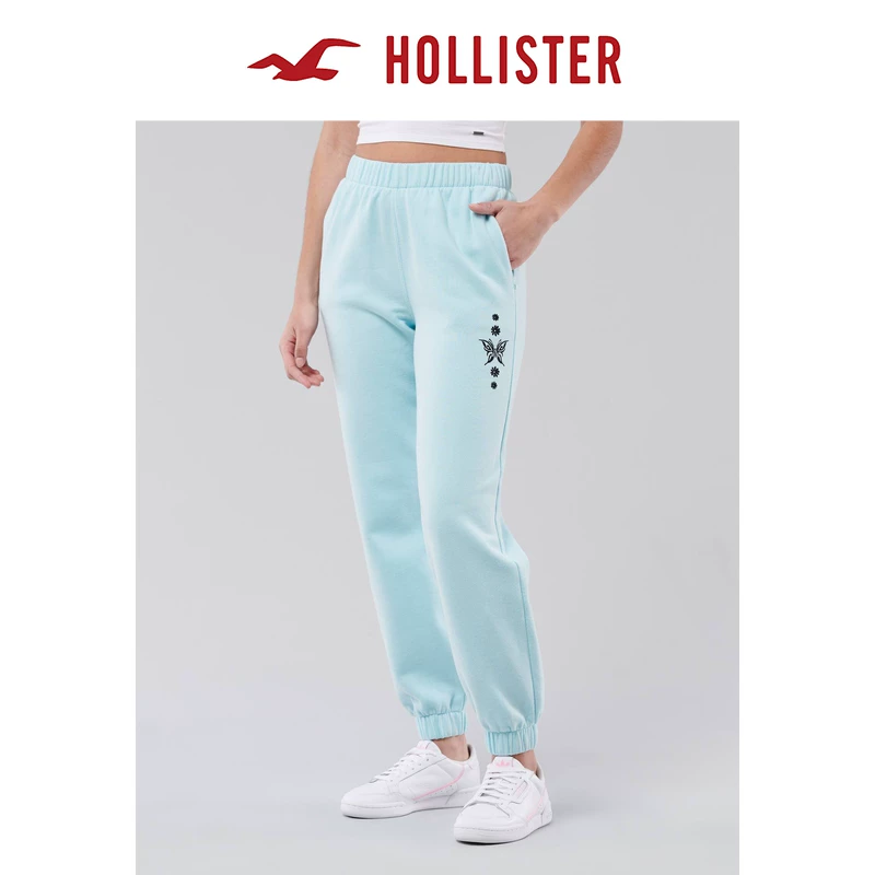 Hollister Autumn plus high waist daddy model jogging casual pants female 309268-1