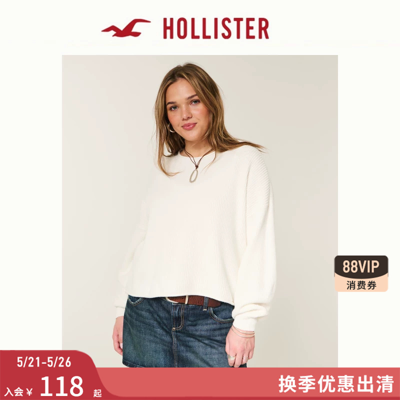 Hollister American Classic Comfortable Cuffed Pullover Knitted Sweater 25 Winter Women's Clothing 350-5910 Hollister American Classic Comfortable Cuffed Pullover Knitted Sweater 25 Winter Women's Clothing 350-5910