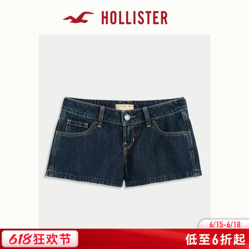 Hollister American Y2K Retro Comfortable Washed Low-Waist Denim Shorts 26 Spring and Summer Women's Clothing 349-6425 Hollister American Y2K Retro Comfortable Washed Low-Waist Denim Shorts 26 Spring and Summer Women's Clothing 349-6425