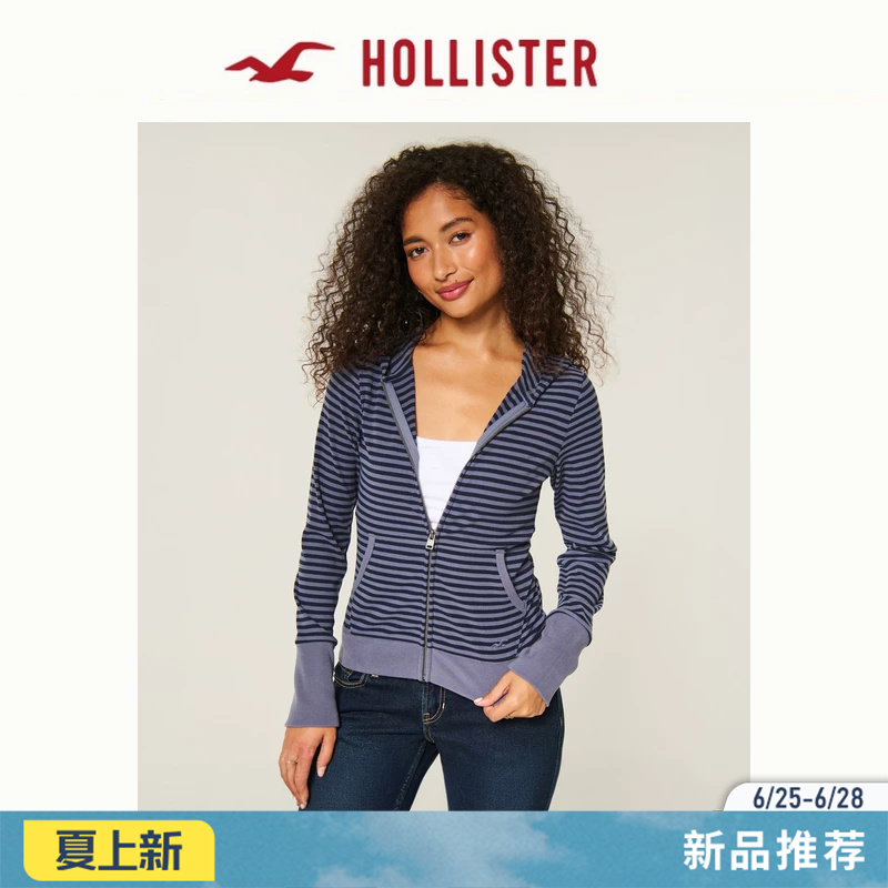 Hollister Small Seagull Pattern American-Style Hooded Sports Sweatshirt Jacket 26 Autumn New Women's Clothing 339-1295 Hollister Small Seagull Pattern American-Style Hooded Sports Sweatshirt Jacket 26 Autumn New Women's Clothing 339-1295