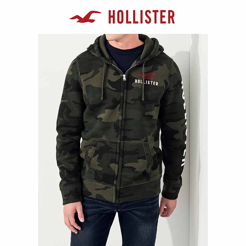 camo hollister hoodie