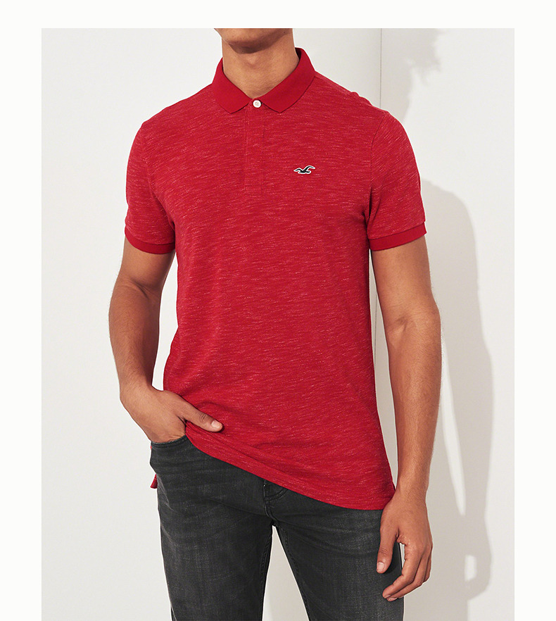 Hollister nhăn cổ áo Áo sơ mi nam 207016-1 áo thun nam có cổ
