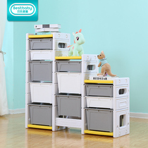 Childrens toy storage rack Baby large capacity bookshelf finishing box Kindergarten plastic locker storage rack multi-layer