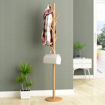 Caidi solid wood coat rack bedroom hanger floor Hanger Fashion simple beech wood Creative clothes shelf clothes