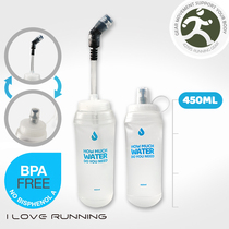 ILoveRunning ILR sports running cross-country running long straw hard round bottom folding soft kettle 450ml