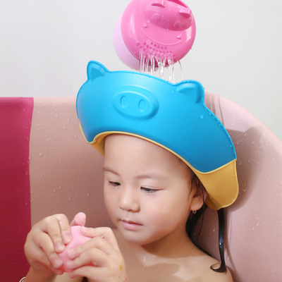 宝宝洗头帽防水护耳硅胶儿童洗头神器婴儿洗澡浴帽小孩挡水洗发帽