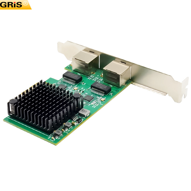 Адаптер USB gris pci-e转2个2.5g千兆网卡独立双口电脑免驱动rj45汇聚网线2500m群晖esxi软路由无盘rtl8125b台式机服务器