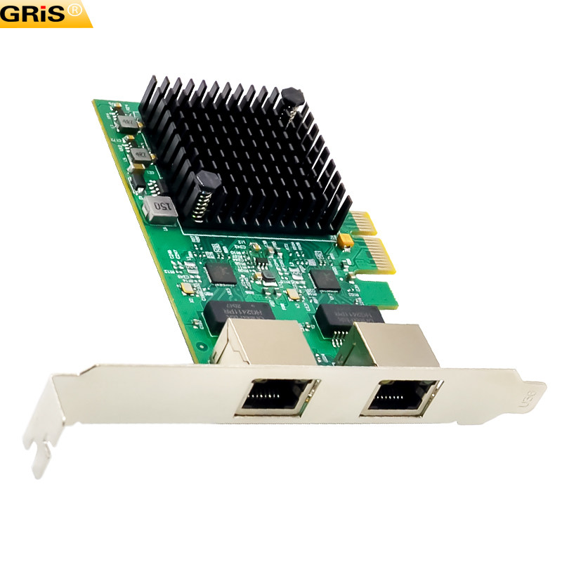 Адаптер USB gris pci-e转2个2.5g千兆网卡独立双口电脑免驱动rj45汇聚网线2500m群晖esxi软路由无盘rtl8125b台式机服务器