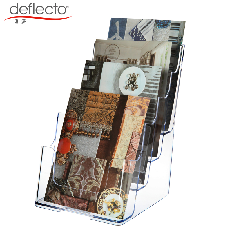 U.S. Dido A5 four-storey catalog shelf display shelf newspaper shelf publicity shelf file shelf single storage finishing shelf office supplies can be hung on the wall and desktop 77901