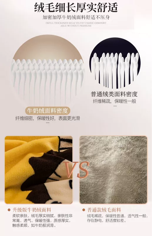 Nhung sữa bốn mảnh flannel hai mặt dày chăn ấm tấm nhung nhung giường nhung ba mảnh - Bộ đồ giường bốn mảnh