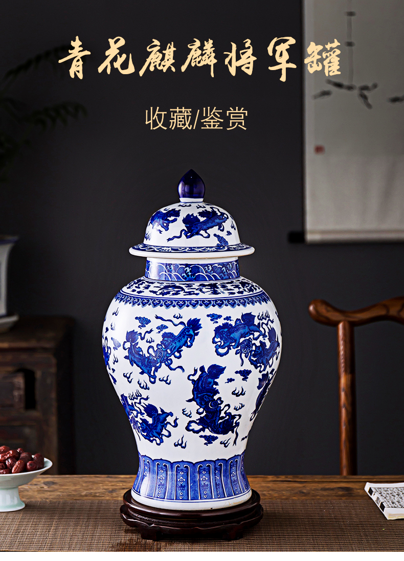 Antique porcelain of jingdezhen ceramics seal storage tank general tea pot sitting room place, home decoration