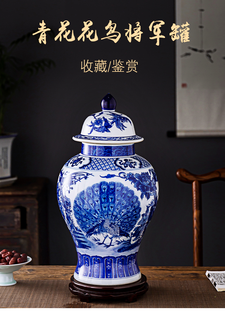 Antique porcelain of jingdezhen ceramics seal storage tank general tea pot sitting room place, home decoration