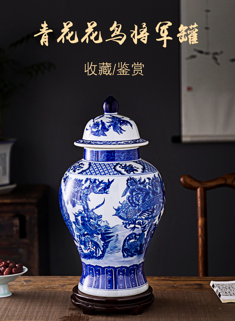 Antique porcelain of jingdezhen ceramics seal storage tank general tea pot sitting room place, home decoration