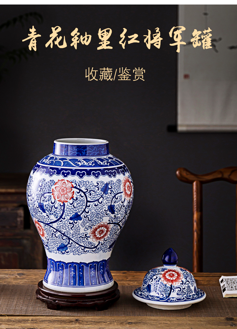 Antique porcelain of jingdezhen ceramics seal storage tank general tea pot sitting room place, home decoration