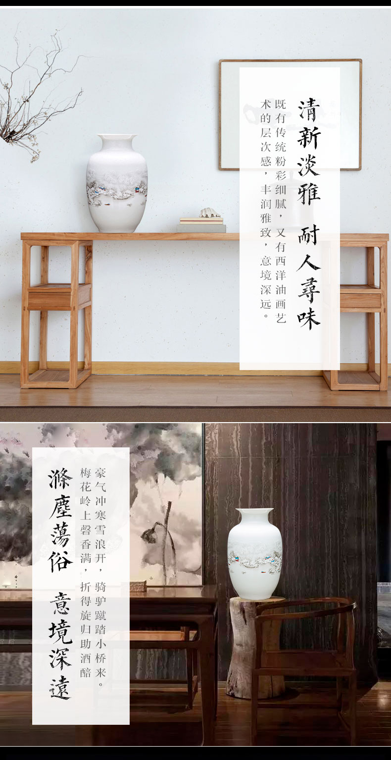 Jingdezhen ceramics floret bottle of dry flower adornment flower arranging Chinese style household living room TV ark, handicraft furnishing articles