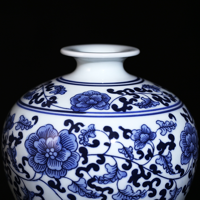 Hand - made porcelain of jingdezhen ceramics bound branch lotus I household contracted sitting room adornment handicraft furnishing articles vase