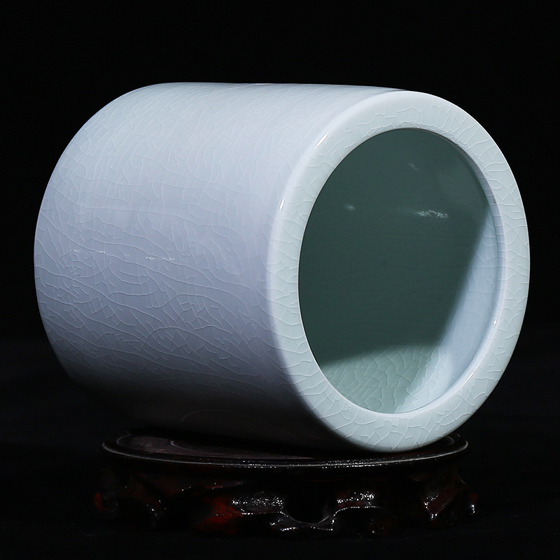 Jingdezhen ceramic vase brother open piece of porcelain up borneol I household brush pot furnishing articles study office arts and crafts