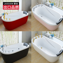 Surf Massage Colorful Concubine Bath Red Freestanding Small House Internet Red Black Pink European Deep Soaking Bath