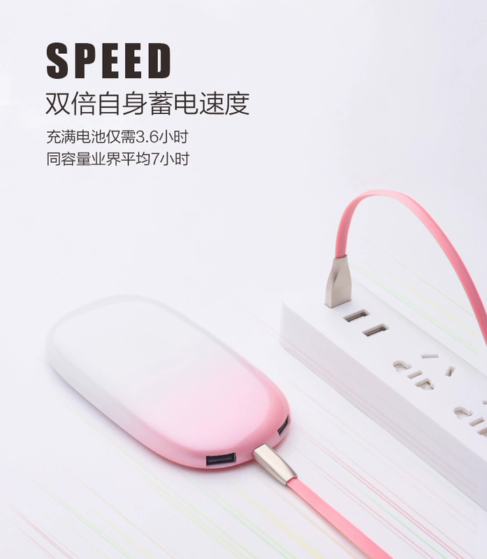 SY sạc kho báu 10000 mAh mini dễ thương điện thoại di động siêu dễ thương di động siêu mỏng dung lượng lớn táo 7 chuyên dụng oppo Huawei vivo kê phổ quát cô gái nhỏ nhẹ - Ngân hàng điện thoại di động