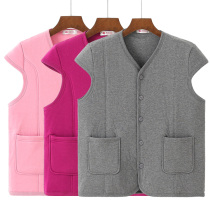 Antarctic cotton large size waistcoat cotton three-layer thermal underwear plus fat large size vest middle-aged and elderly womens quilted cardigan
