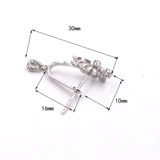 Подвеска, модная застежка, изумрудная бирюзовая инкрустация камня из нефрита из воскового агата, серебро 925 пробы