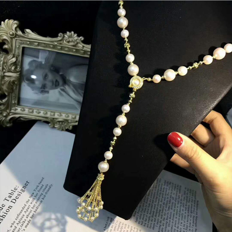 diy handmade beaded material bag bead buckle Pearl sweater chain buckle s925 silver button necklace bracelet buckle