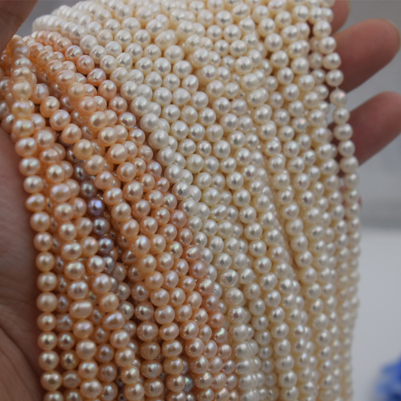 Natural freshwater pearls 6mm near Round micro leisure small pearls