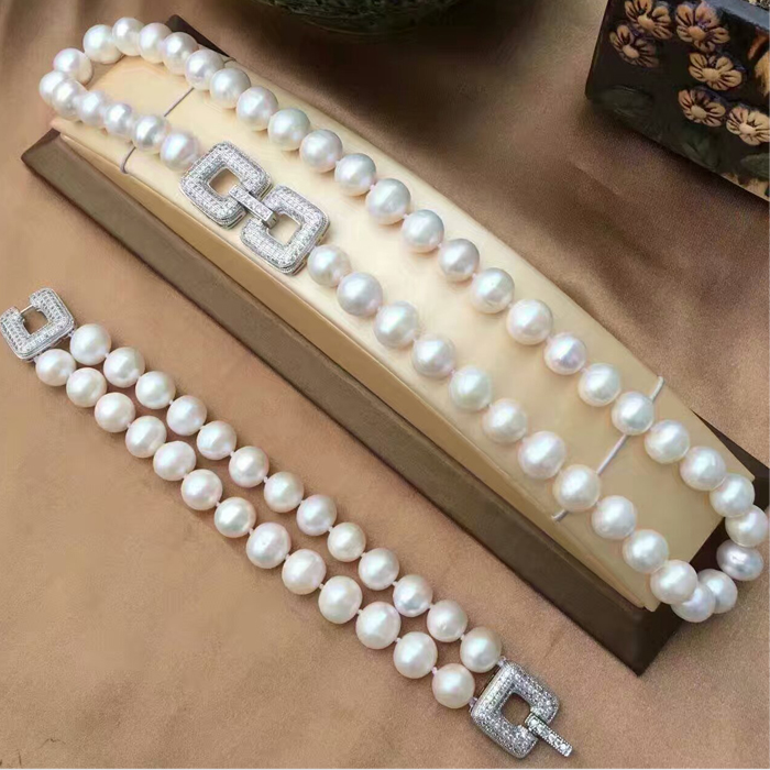 925 Sterling Silver Buckle Pearl Hand Necklace Buckle DIY Jewelry Hand Beaded Accessories Material Sweater Chain Accessories