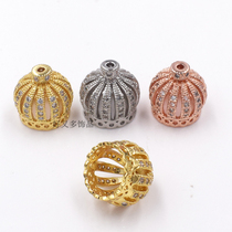 925 sterling silver gold crown stream tassel pendant DIY jewelry material accessories sweater chain accessories pearl necklace pendant