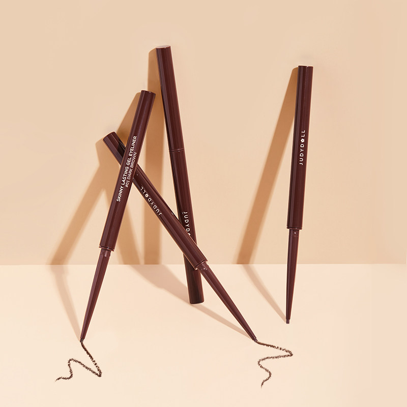 Judydoll Orange orange Extremely Fine Colored Eyelink Gel Pen Automatic Spin Silk Slip Waterproof Holding Makeup Easy to Color Beginners