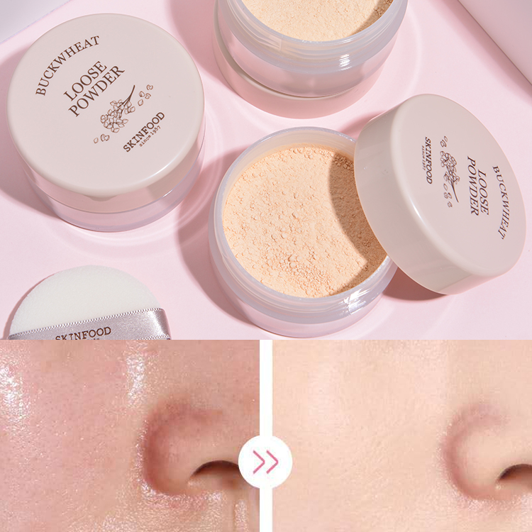 skinfood Skin Skin Wheat Buckwheat Clear Through Powder dressing Tibright light, light and thin through nude makeup Cosmetic Cosmetic