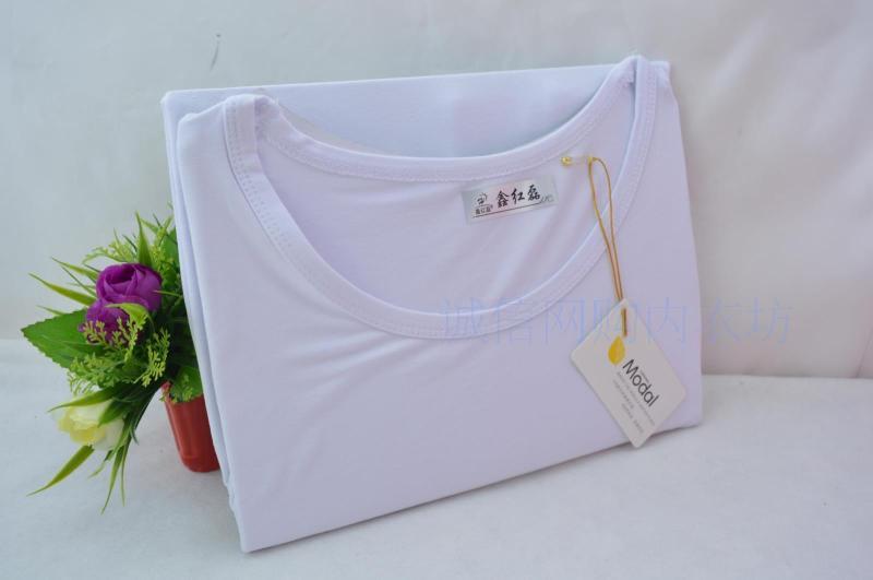 Quần áo trung niên và cao tuổi modal quần áo mùa thu nữ mỏng sợi tre cộng với phân bón XL đồ lót áo mẹ - Áo ấm ao giu nhiet lot nhung