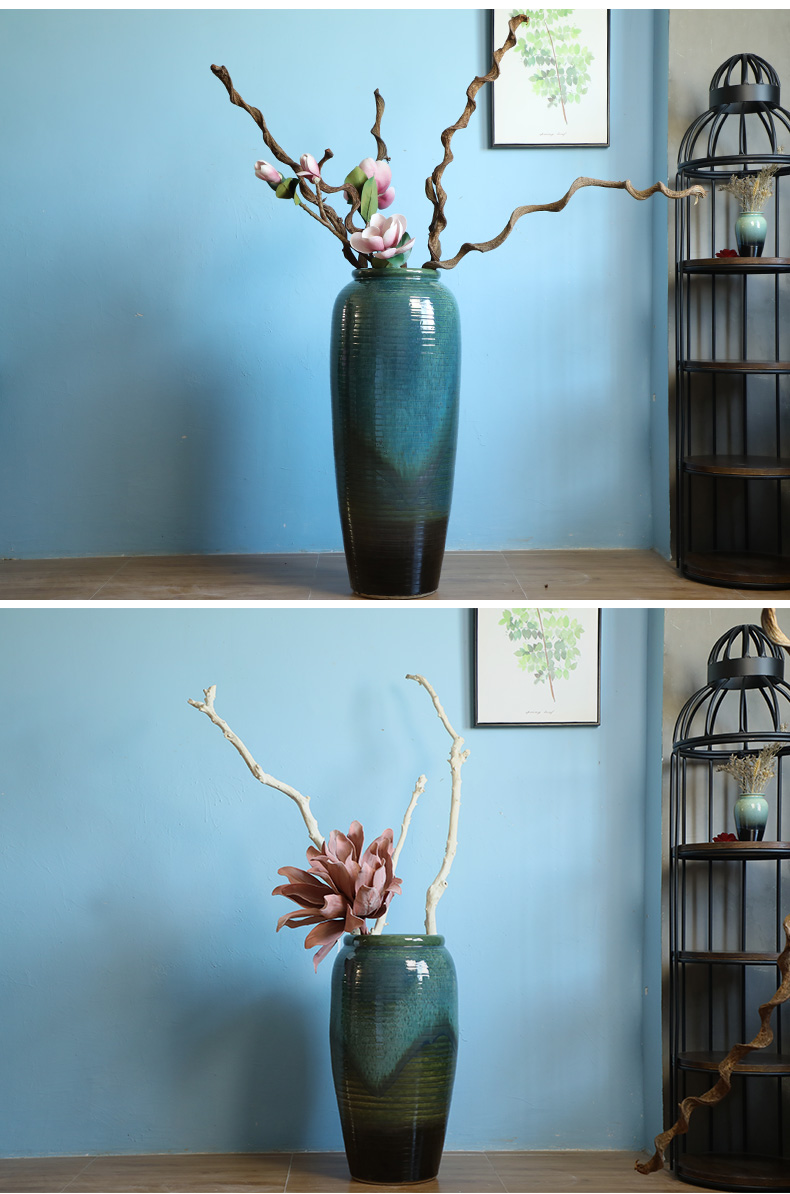 Jingdezhen porcelain ceramic vase contracted and I sitting room, dining - room of Europe type TV ark, large - sized ground flower arranging furnishing articles