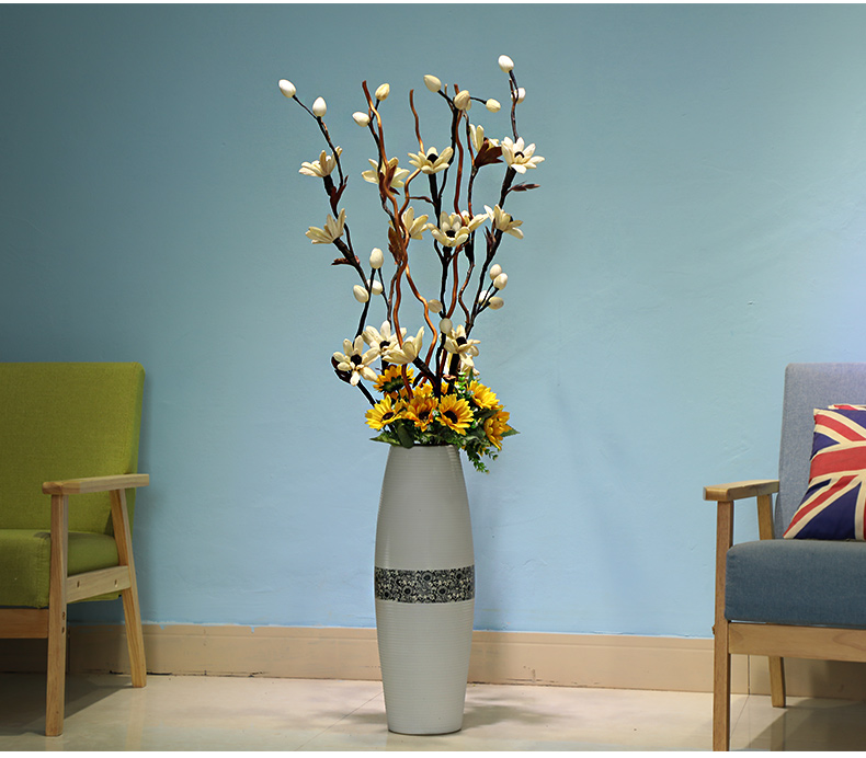 The ground simulation flower vase sitting room home decoration modern large - sized ceramic flower arranging dried flower vase creative furnishing articles