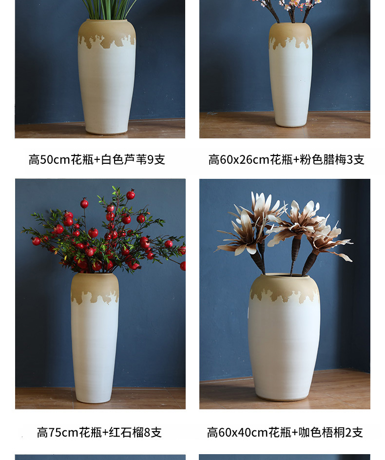 Large vases, I and contracted sitting room flower arranging flowers white thick some ceramic pot home decoration ceramic furnishing articles