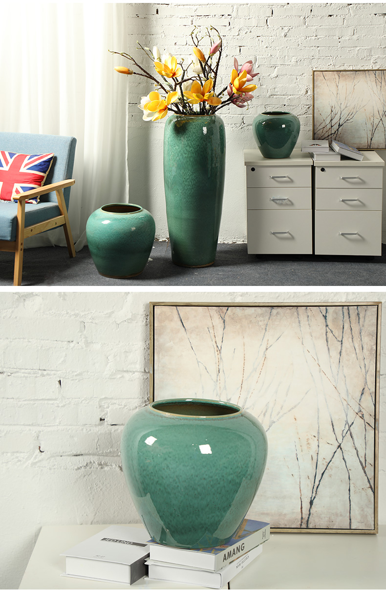 American ceramic dry vase creative flower arrangement is restoring ancient ways to decorate household act the role ofing is tasted contracted and I European furnishing articles in the living room