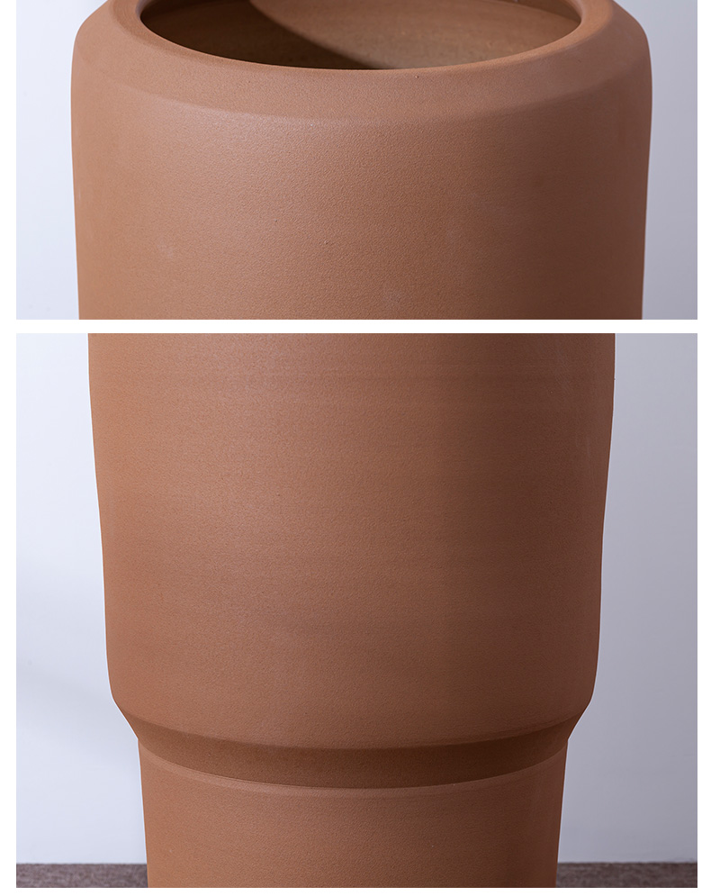 Boreal Europe style floor vase furnishing articles ceramic I and contracted large caliber dry flower vase flowerpot Chinese simulation