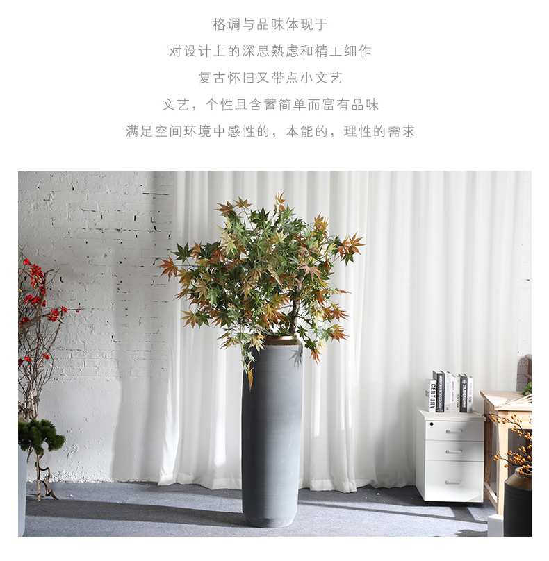 Large vases, jingdezhen ceramic light villa key-2 luxury cement ash flower arranging I and contracted furnishing articles