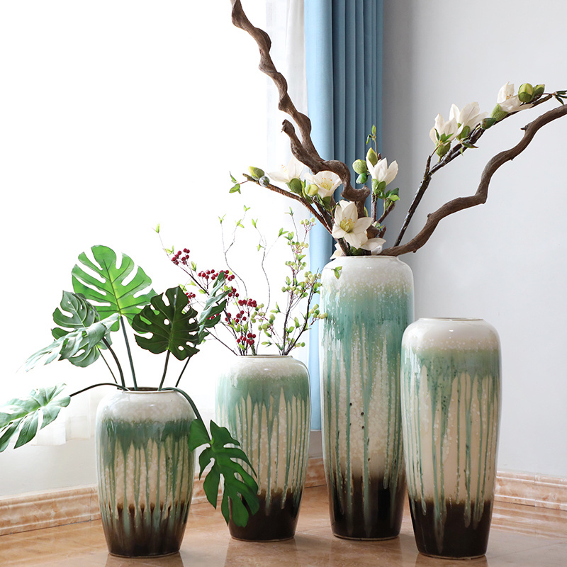 Jingdezhen of large vases, the sitting room porch place, Chinese style white flower flower implement hotel ceramic decoration