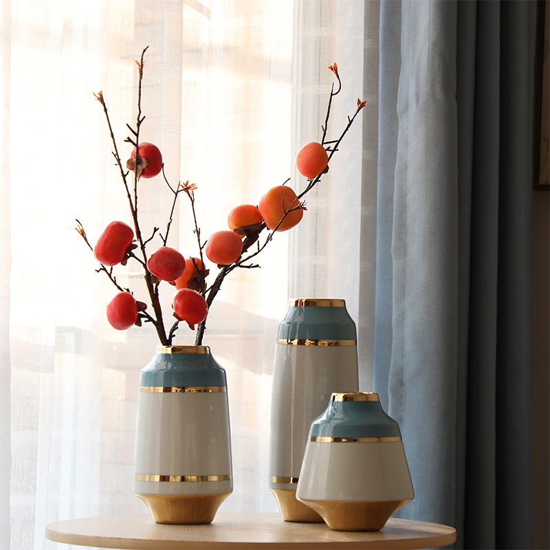 Modern American jingdezhen ceramic vase Jane furnishing articles flower arranging small sitting room and fresh ground decoration household act the role ofing is tasted