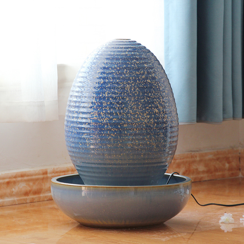 New classical landscape of large vases, ceramic POTS feng shui water fountain round soft adornment collocation waterscape
