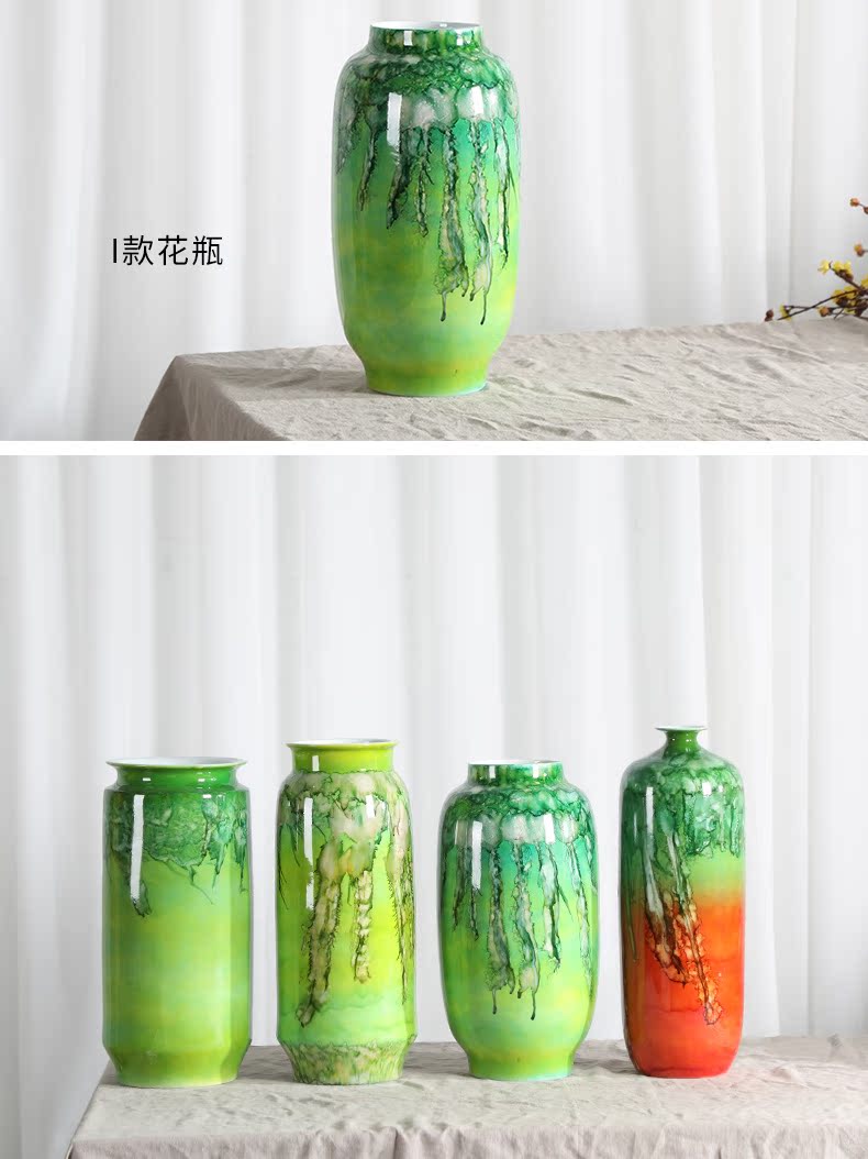 Jingdezhen ceramics flower vase of new Chinese style restoring ancient ways is sitting room home rich ancient frame adornment handicraft furnishing articles