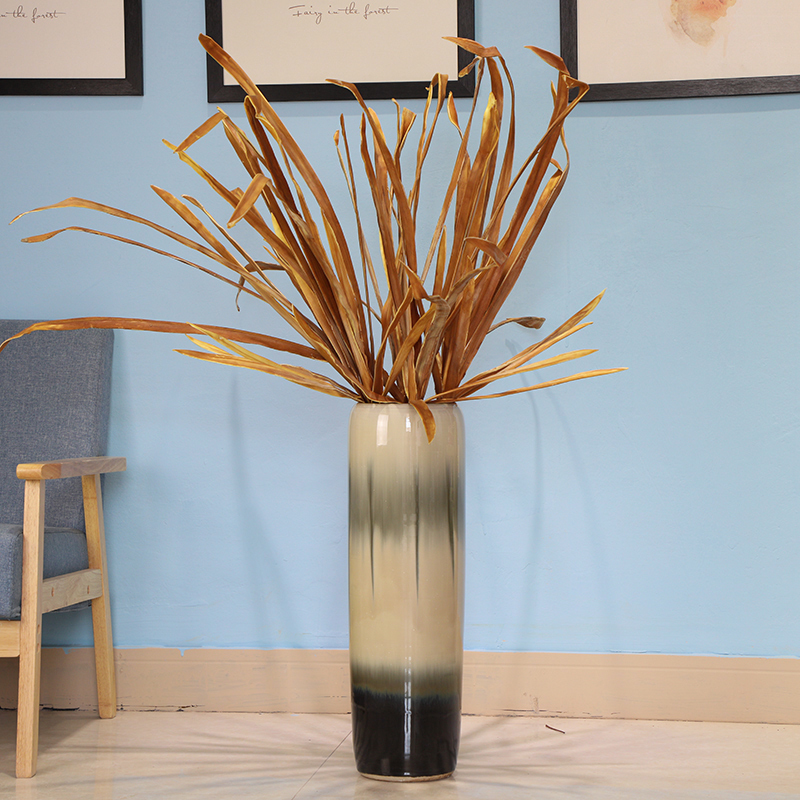 Nordic contracted and I ceramic floor vases, flower arranging flower art living room style suit place black and white ash