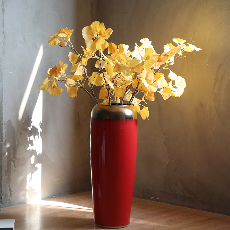 Large vases, ceramic I and contracted the new Chinese style Chinese red red wedding flower arrangement festival furnishing articles to the living room