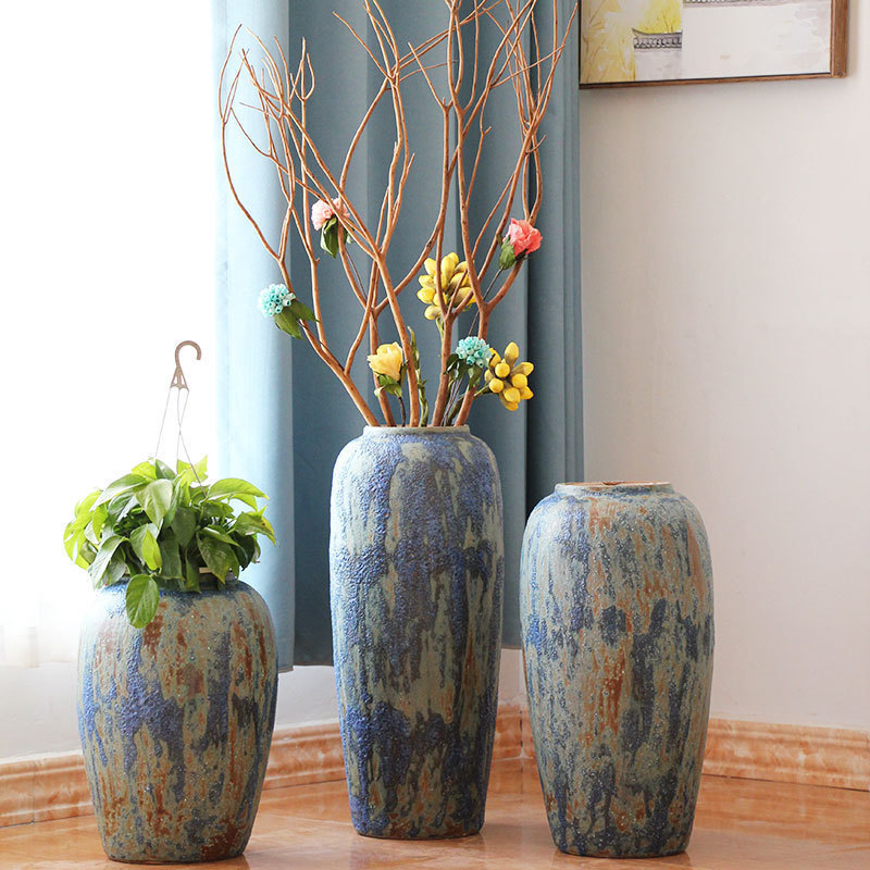 Jingdezhen coarse some ceramic jar jar flower implement ground vase earthenware restoring ancient ways do old big flowerpot example room decoration