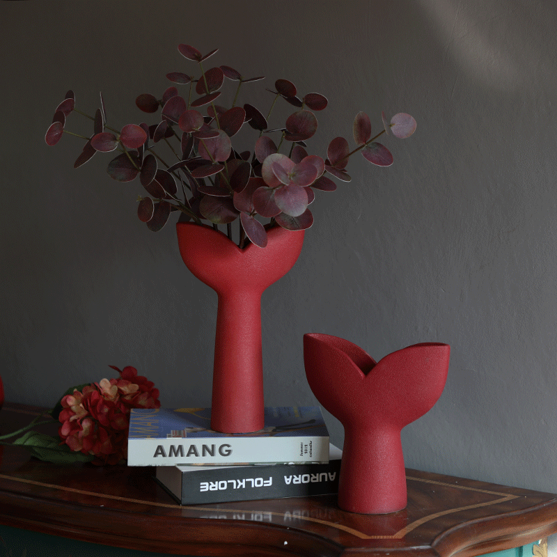 Modern urban light excessive high temperature ceramic flower arranging furnishing articles contracted wind porch tail between example bedroom adornment flowers